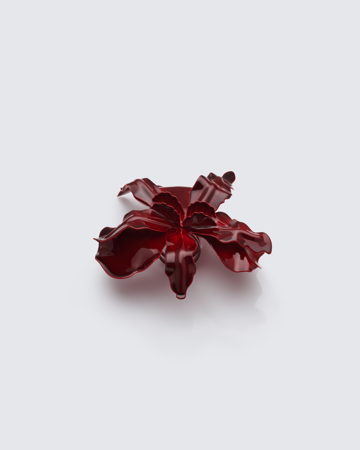 Svana Red Hibiscus Flower Adjustable Ring