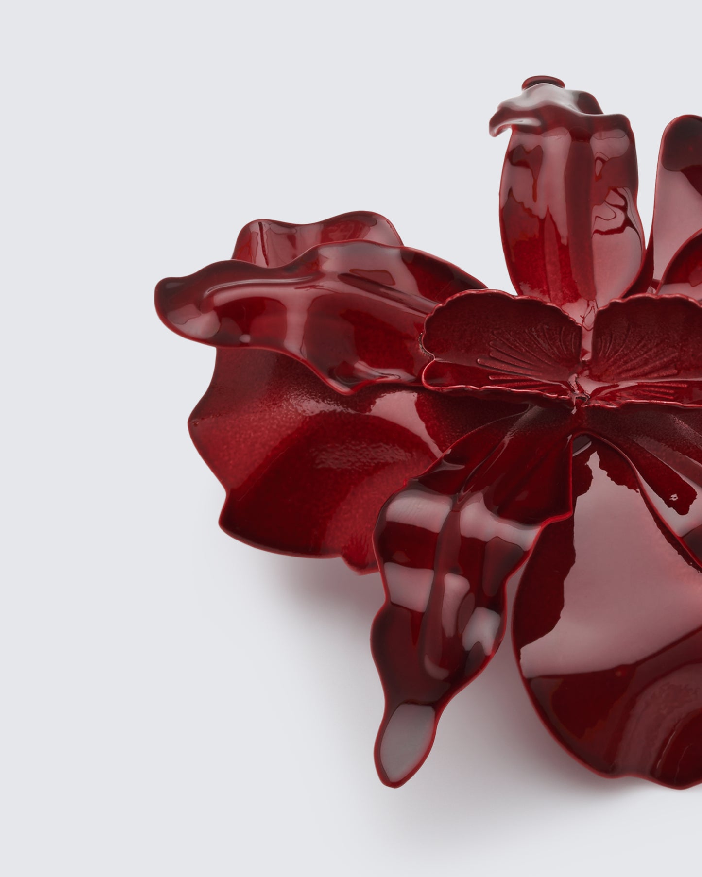 Svana Red Hibiscus Flower Adjustable Ring