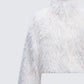 Abiba White Faux Fur Boxy Jacket