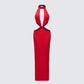 Sydney Multi Red Binding Cutout Maxi Dress product front