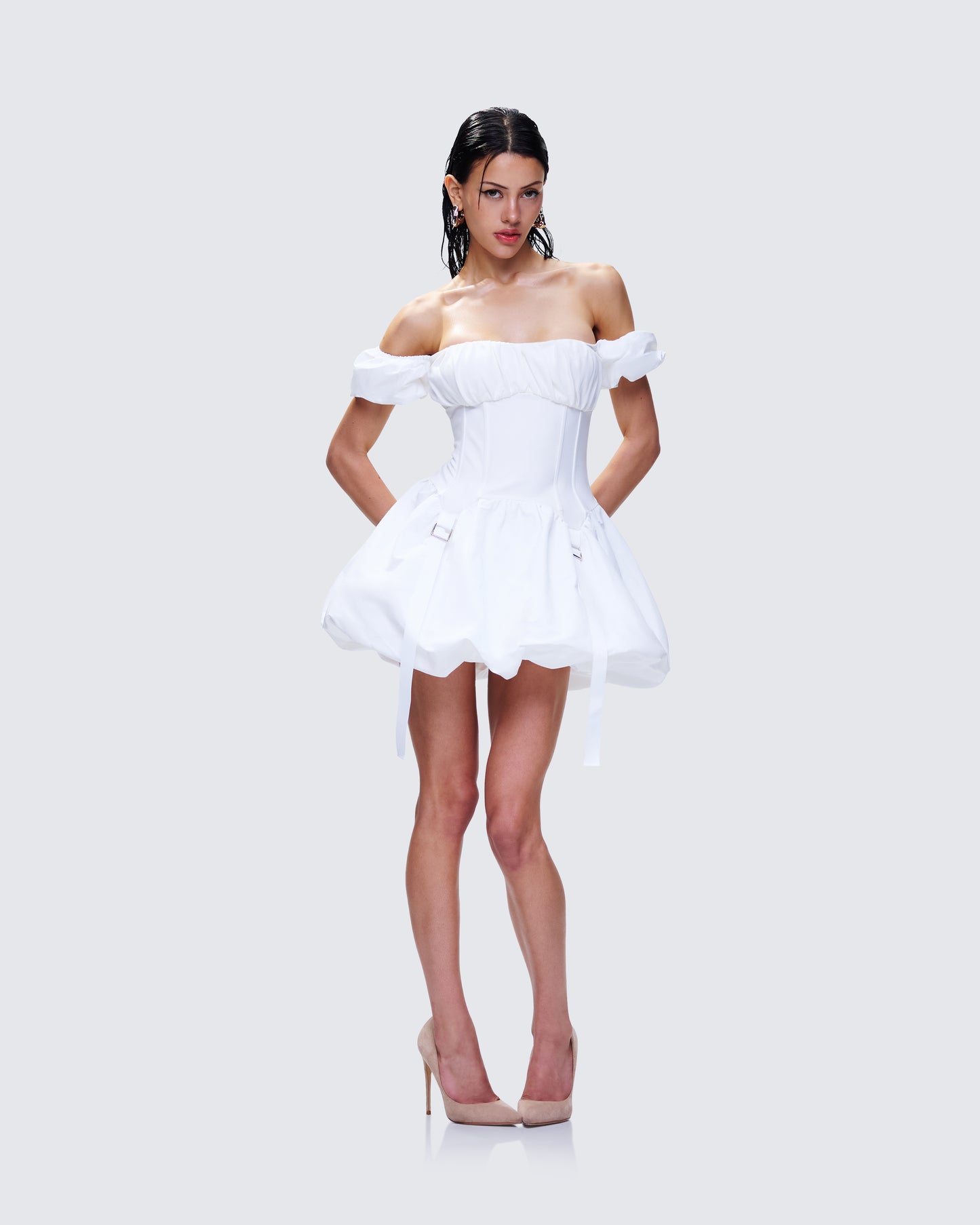 Tabitha White Corset Mini Dress