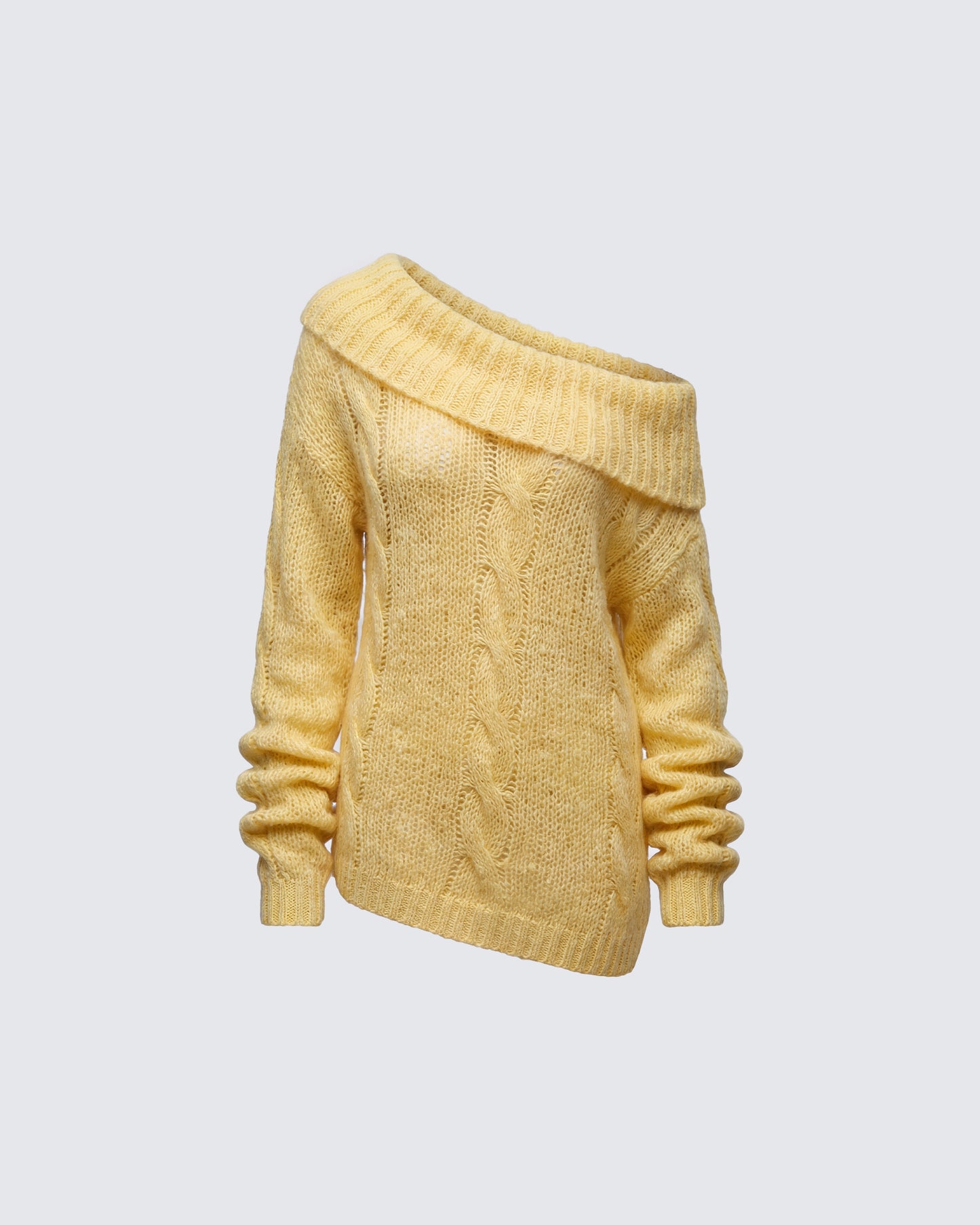 Tali Yellow Cable Knit Jumper product front