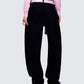 Taliah Black Denim Tie Detail Jeans