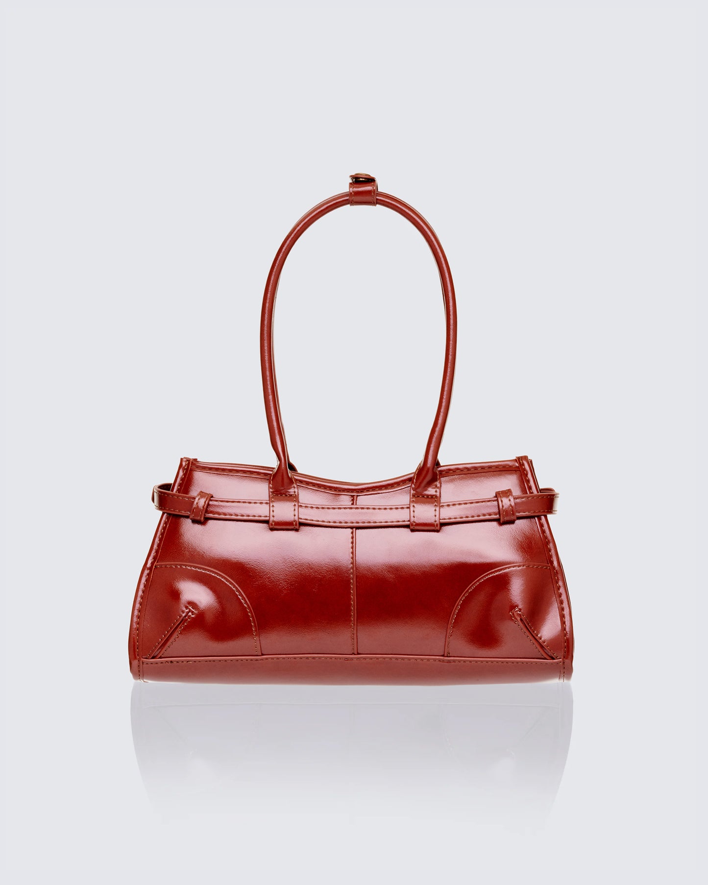 Talya Brown Belted Lady Bag