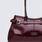 Talya Burgundy Belted Lady Bag