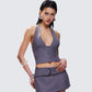 Tami Grey Suiting Halter Top