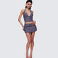 Tami Grey Suiting Micro Mini Skort