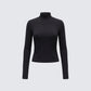 Tana Black Mockneck Top