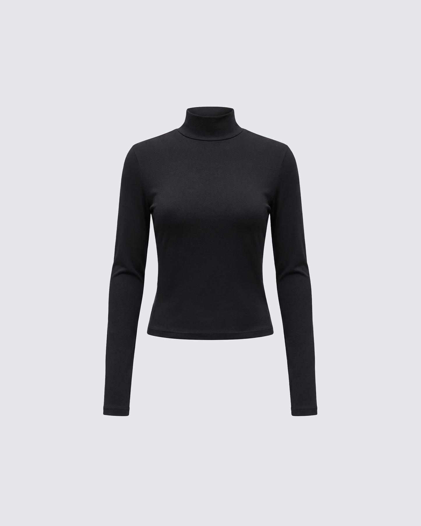 Tana Black Mockneck Top