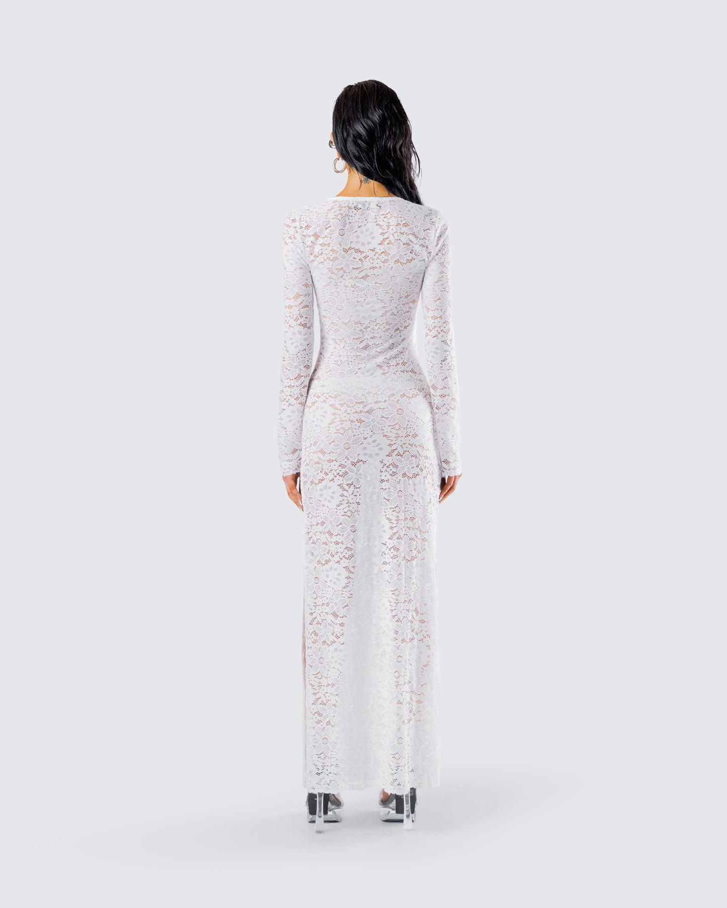 Tanith White Lace Maxi Dress