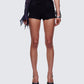 Tashi Black Tailored Micro Short model front