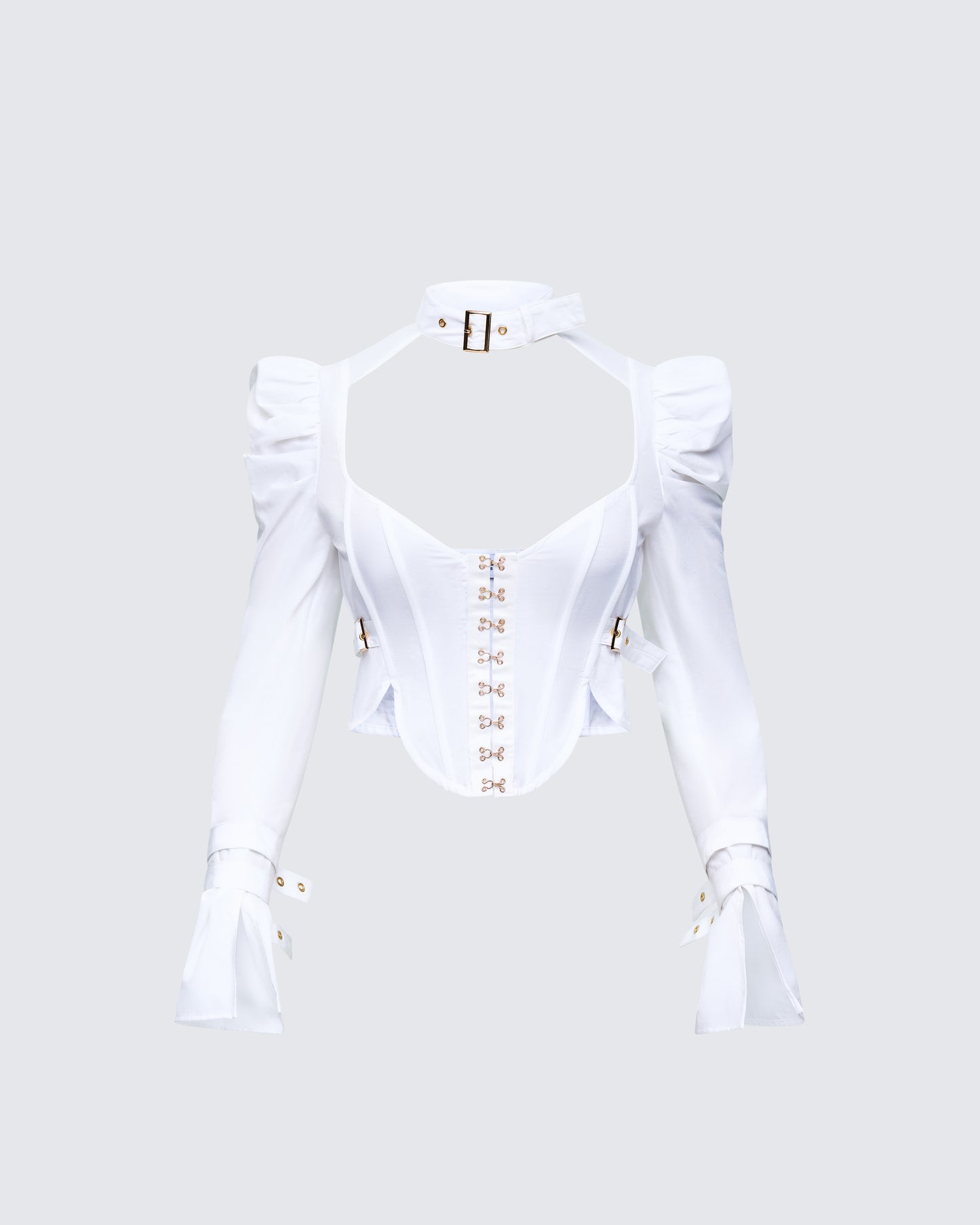 Tashi White Strap Detail Top product front