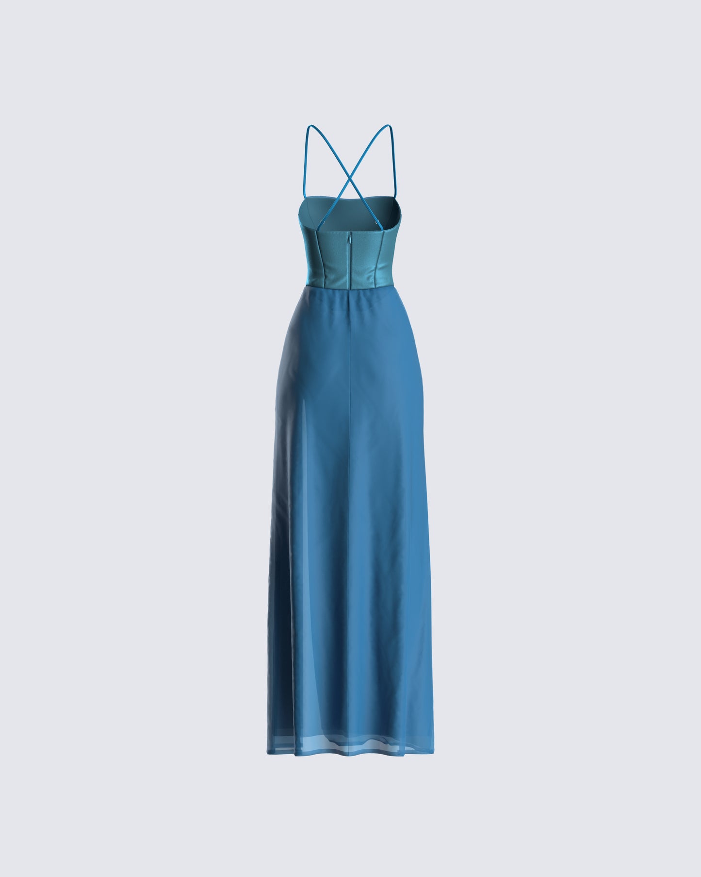 Tasma Teal Lace Bustier Dress