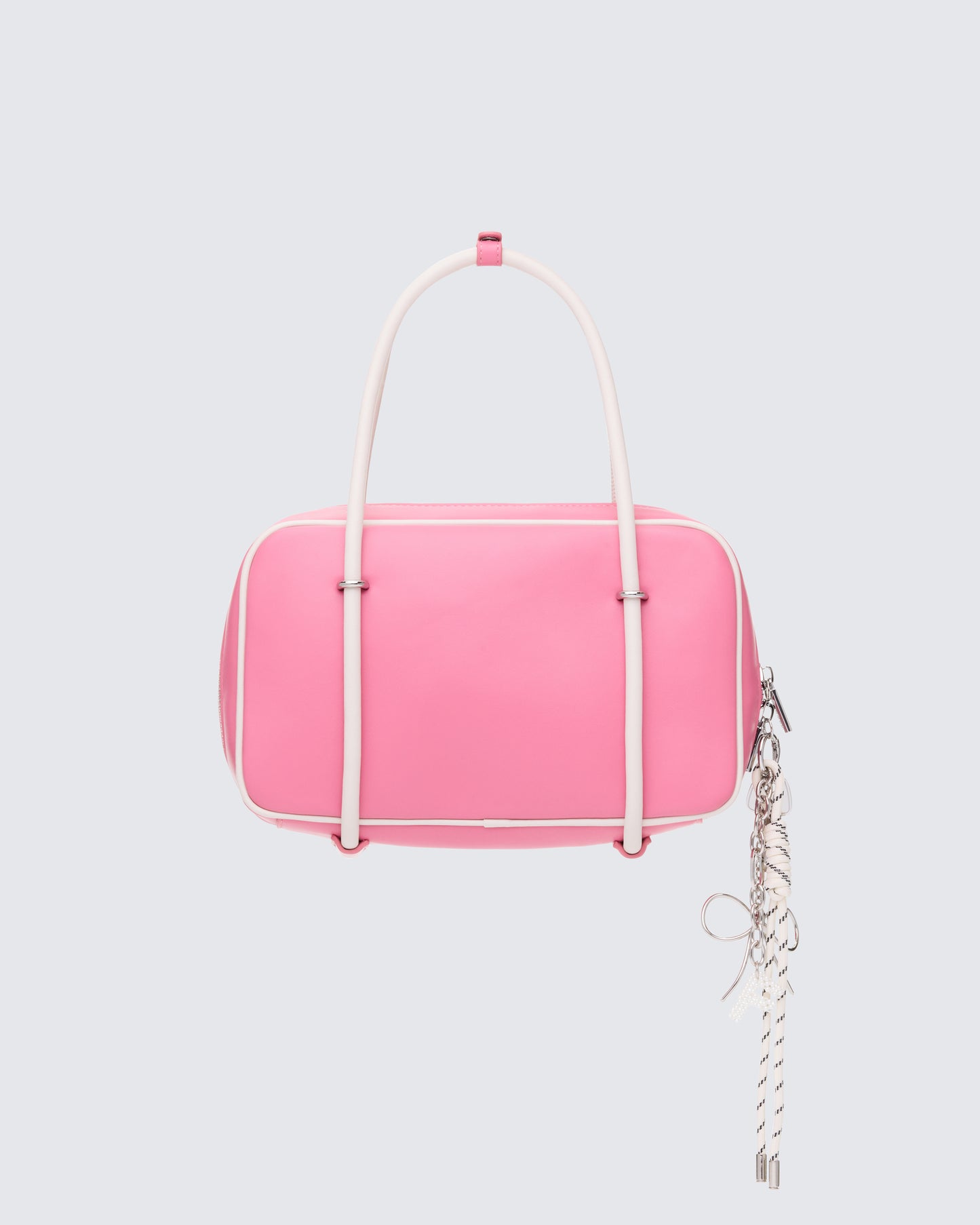 Tasmin Pink Multi Charm Bowler Bag