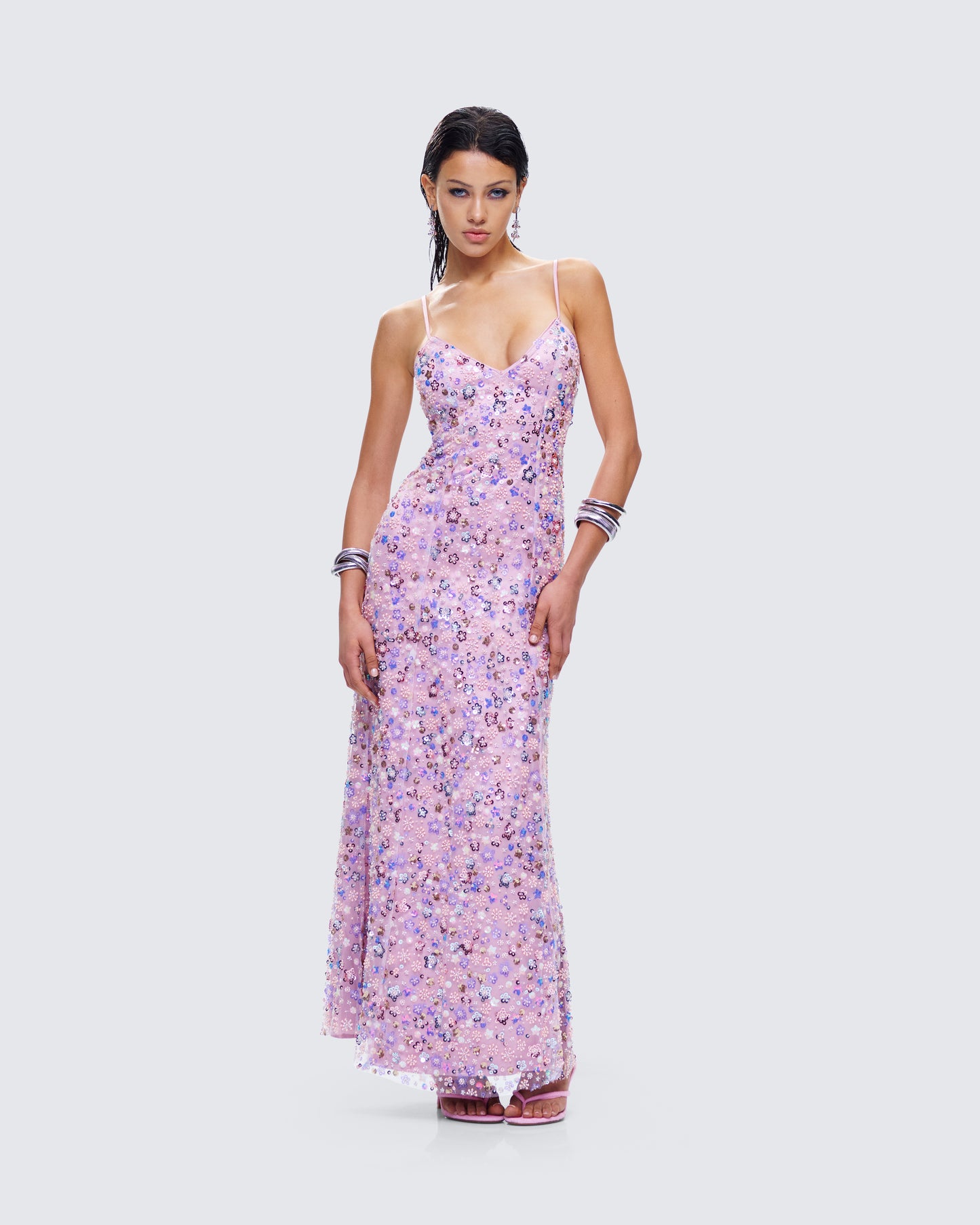 Tavianna Multi Floral Embellished Gown