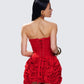 Tayah Red Mesh Corset Top