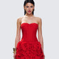 Tayah Red Mesh Corset Top
