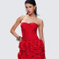 Tayah Red Mesh Corset Top