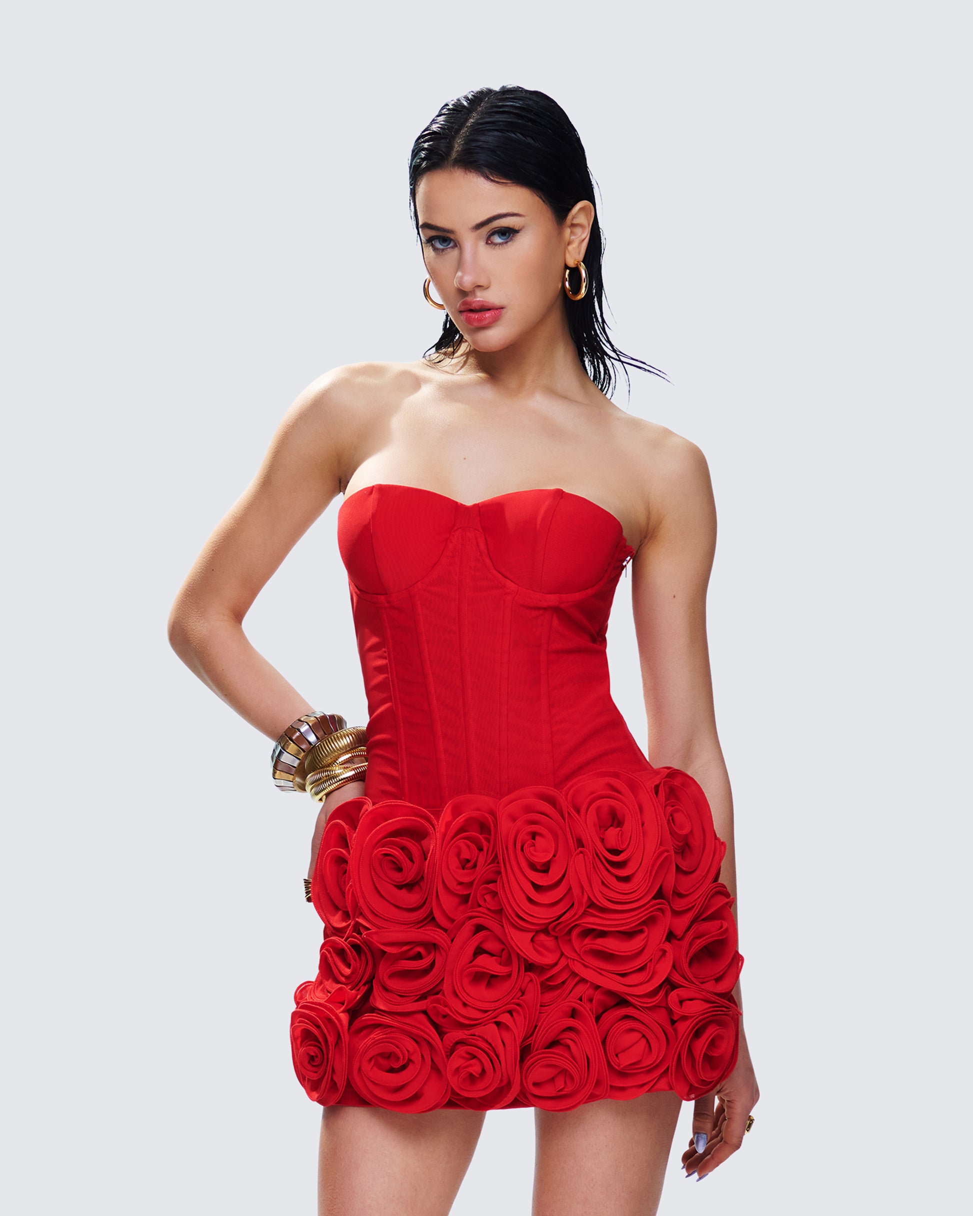 red mesh corset dress Red Mesh Corset Gown Small