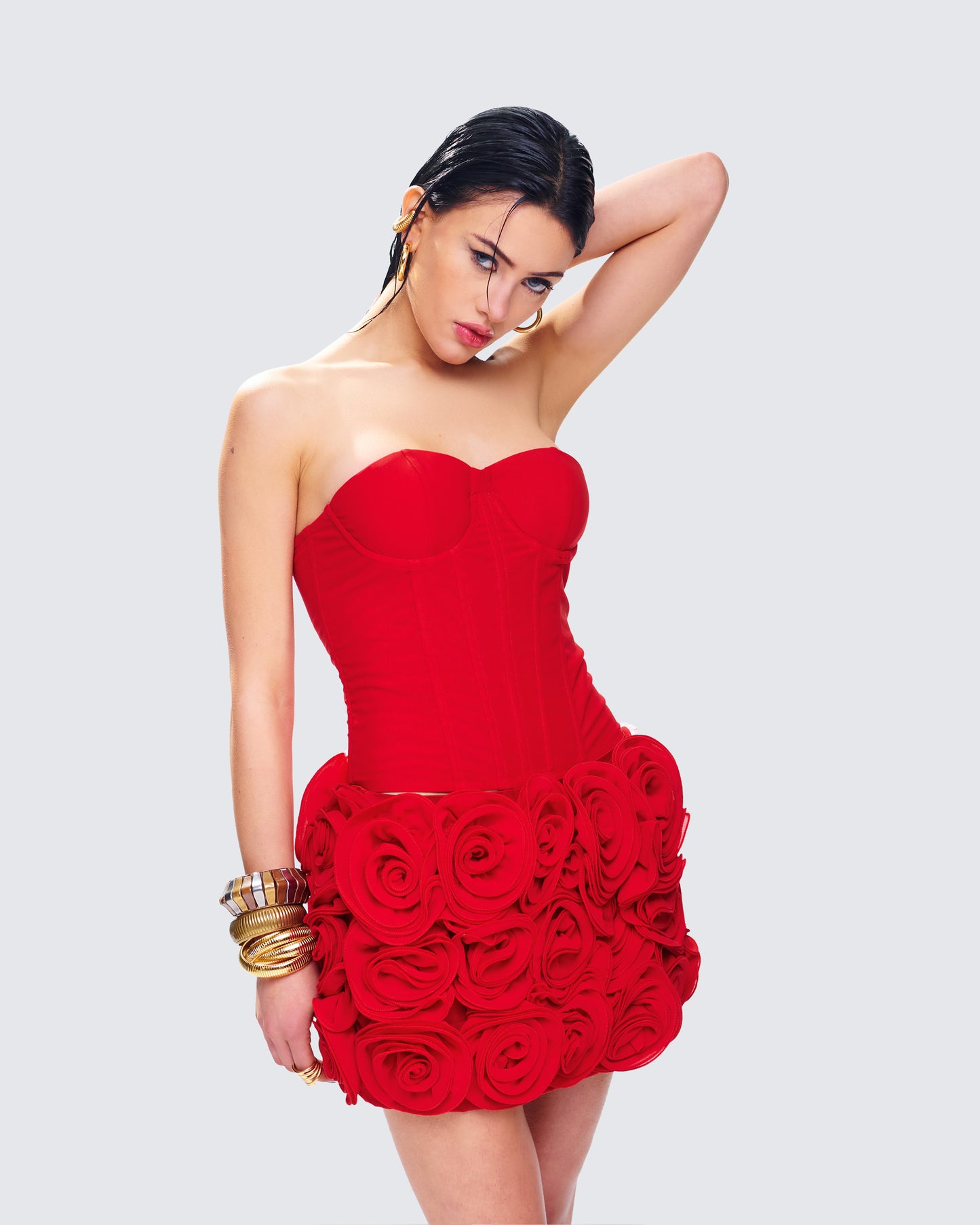 Tayah Red Rosette Set