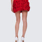 Tayah Red Ruffle Applique Mini Skirt