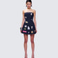 Teagan Navy Pinstripe Mini Dress