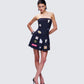 Teagan Navy Pinstripe Mini Dress