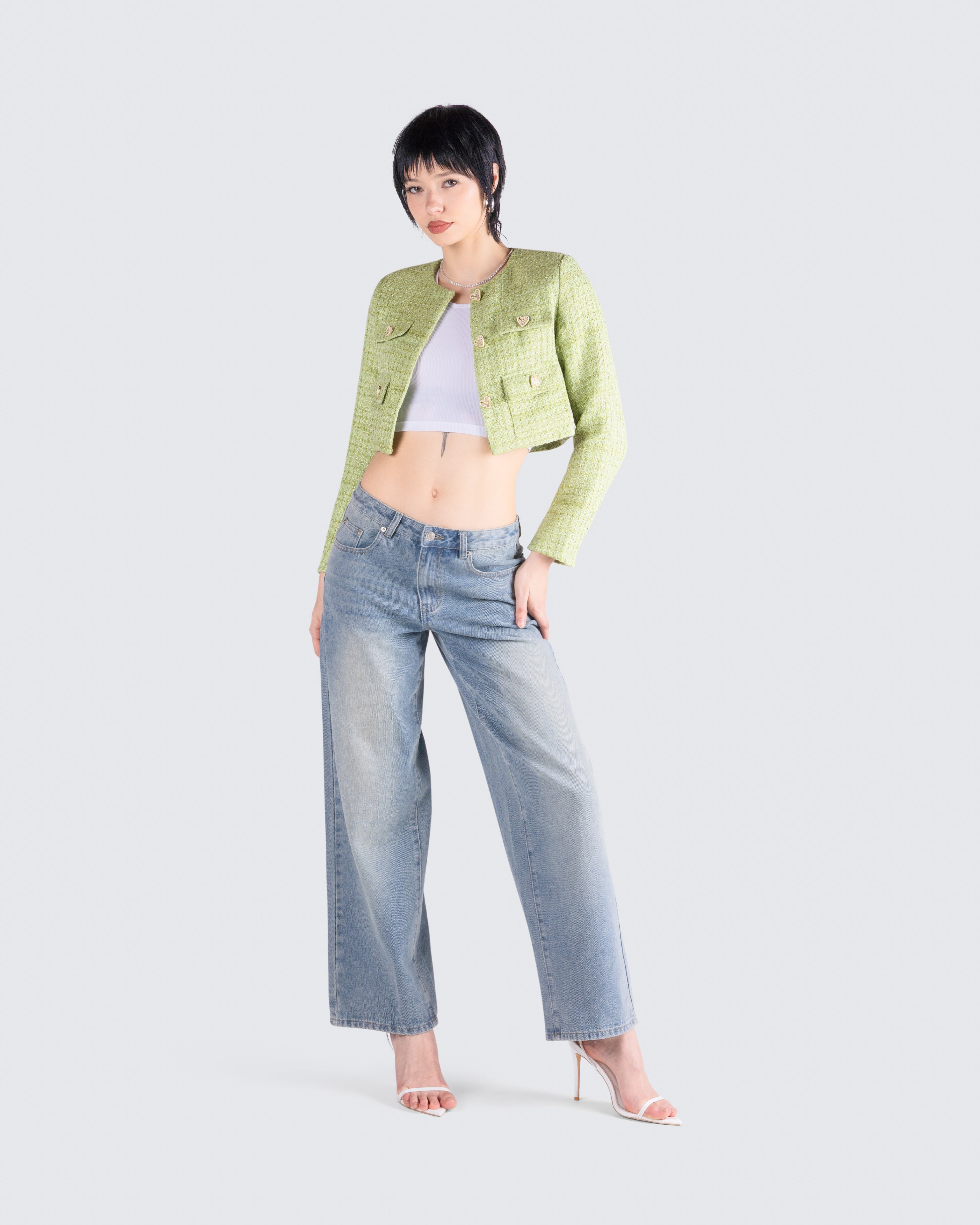 Rainbow finesse sale cropped jacket