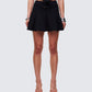 Tessie Black Bengaline Belted Mini Skirt model front