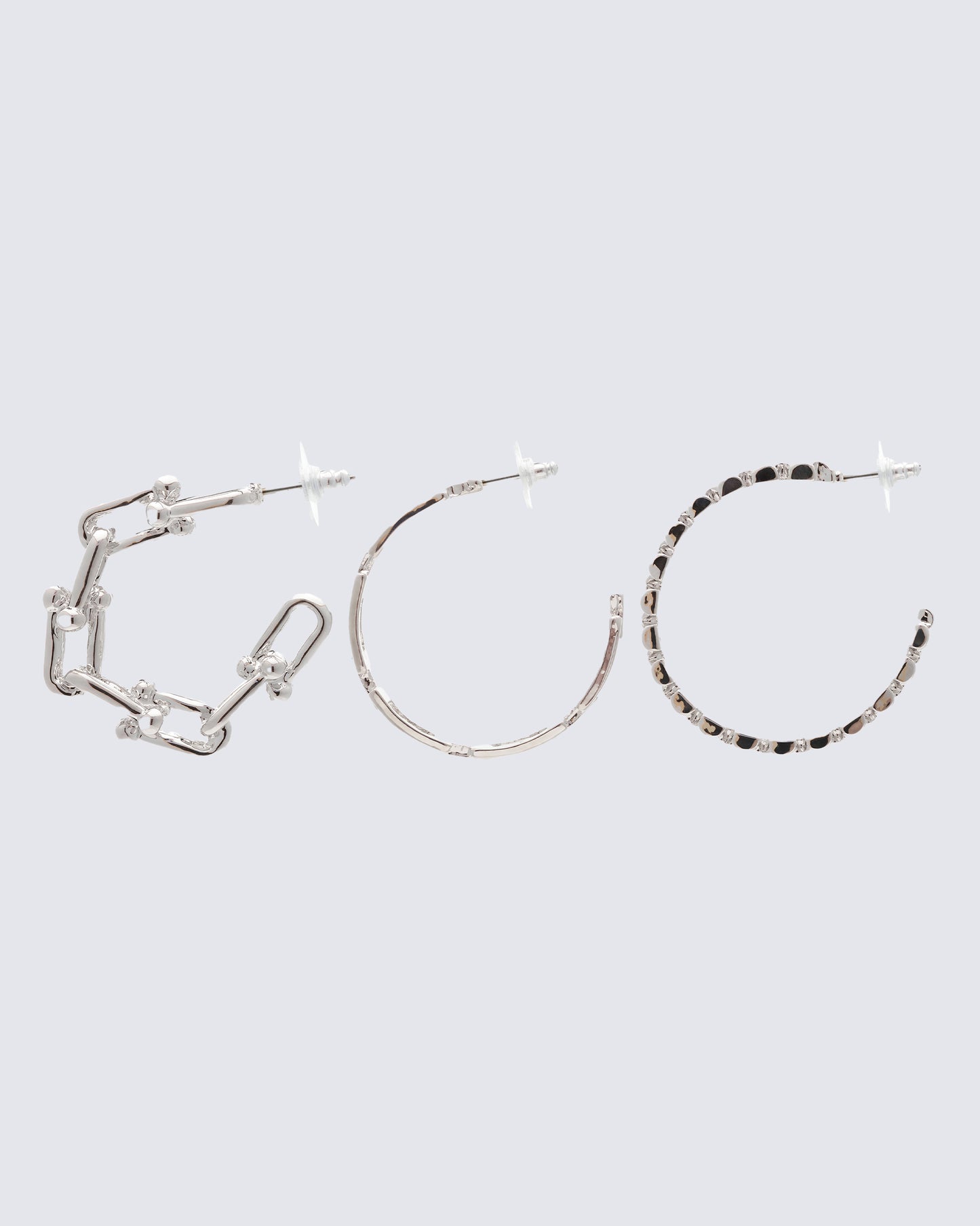 Thais Silver Hoop Set - 3 pack
