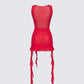 Tiana Red Ruffle Rosette Dress