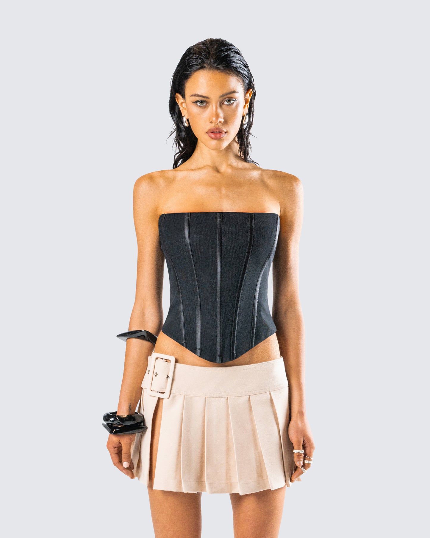 tina mesh corset dress Off-Shoulder Mesh Corset Homecoming Dress TFB 5003