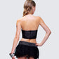 Titan Black Denim Corset Top
