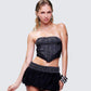 Titan Black Denim Corset Top