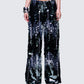 Tiva Silver Sequin High Waisted Pants model front