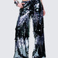 Tiva Silver Sequin High Waisted Pants