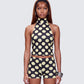 Toni Multi Jersey Polka Halter Top
