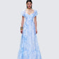 Tressa Blue Flower Print Maxi Dress