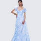 Tressa Blue Flower Print Maxi Dress