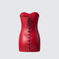 Trisha Vegan Leather Mini Dress