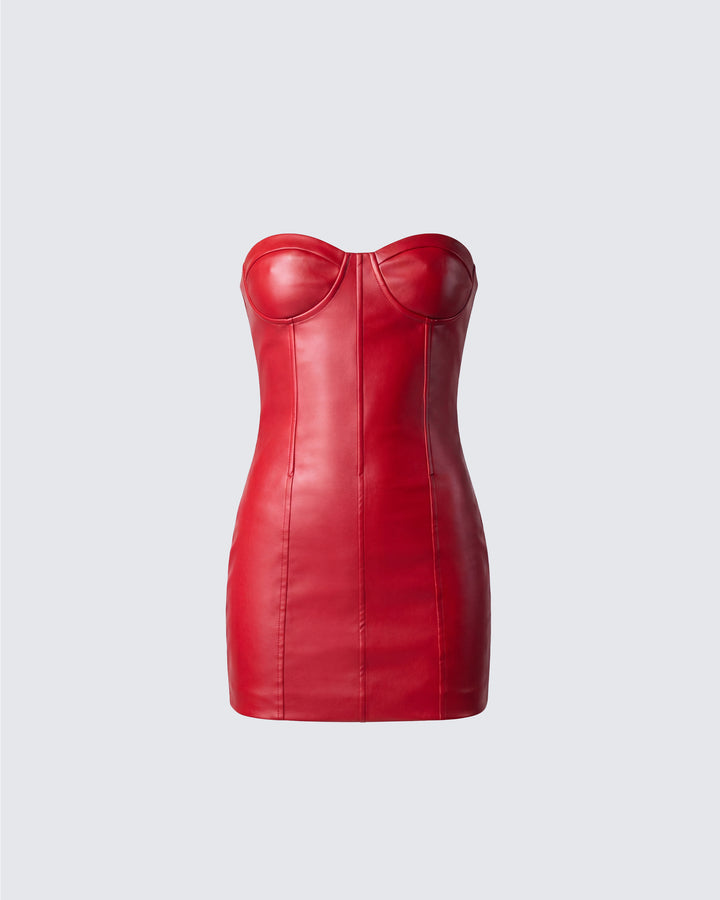 Mini robe en cuir végétalien Trisha