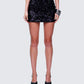 Twila Black Shell Sequin Mini Skirt model front