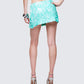 Twila Green Shell Sequin Mini Skirt - back view