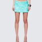 Twila Green Shell Sequin Mini Skirt model front