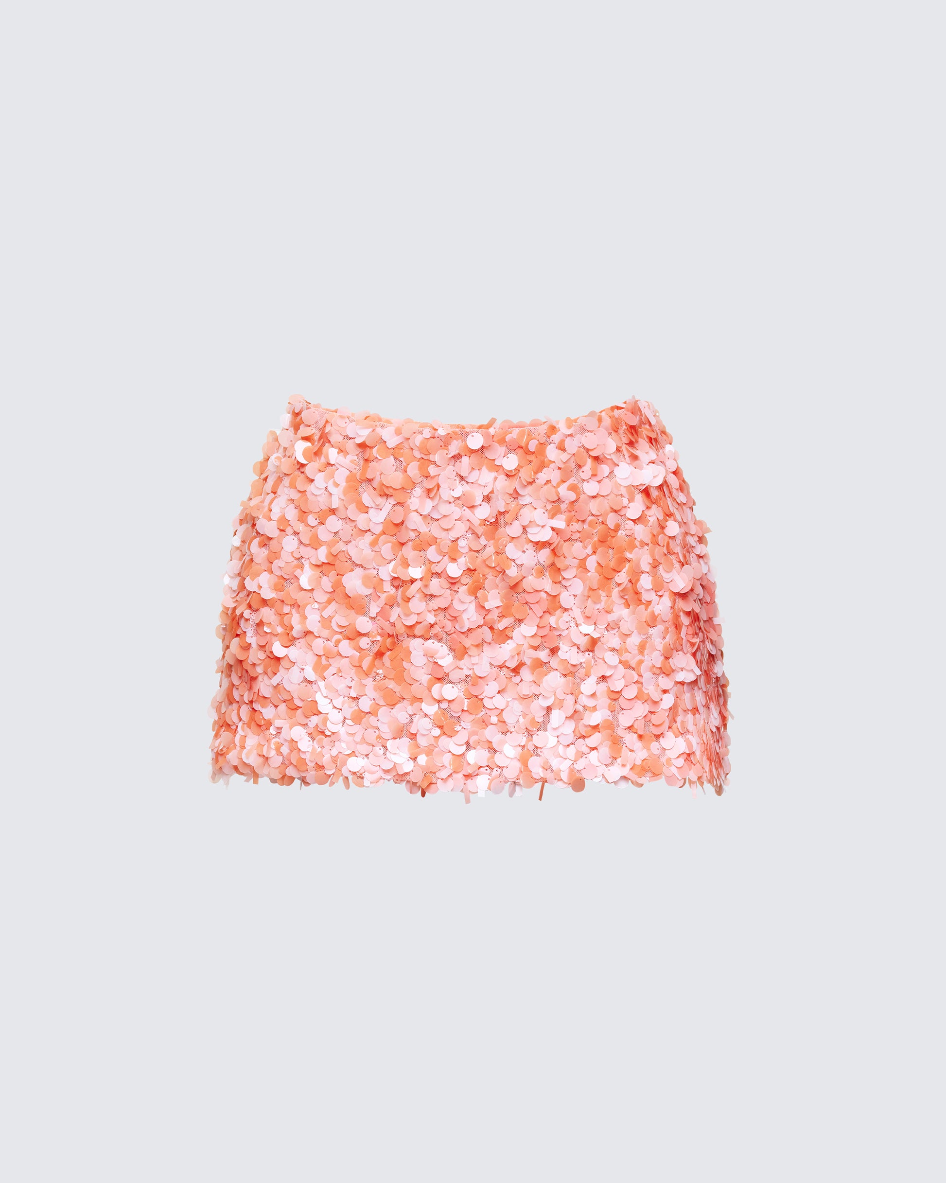 Twila Orange Shell Sequin Mini Skirt product front