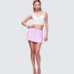 Twila Pink Shell Sequin Mini Skirt