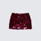 Twila Purple Shell Sequin Mini Skirt product front