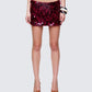 Twila Purple Shell Sequin Mini Skirt model front