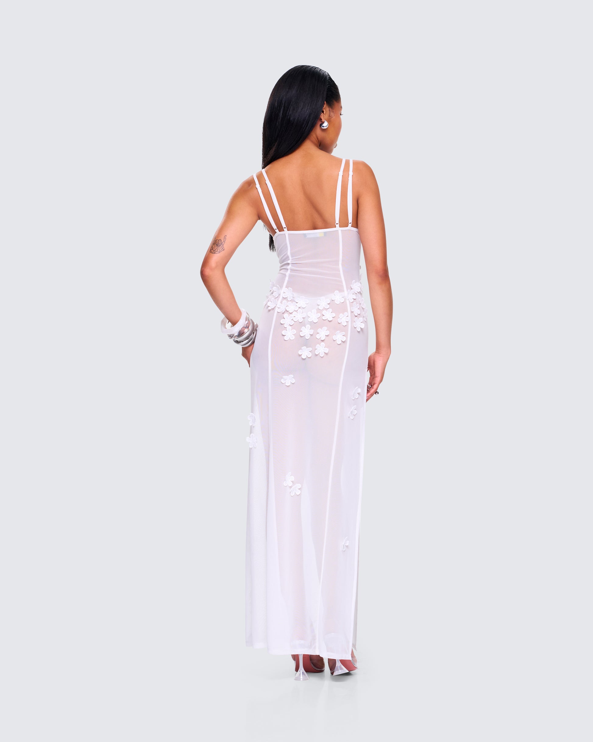 white dress with mesh back Amazon.com: Neeno Women's Dresses Puff Sleeve Butterfly Applique Detail Tie Back Mesh Dress Dress for Women (Color : White, Size : Medium) : Clothing, Shoes & Jewelry