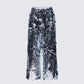 Tiva Ice Silver Sequin Chain High Waisted Pants product front